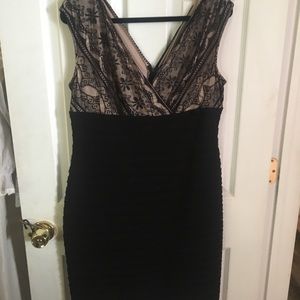 Elegant Black and Tan dress